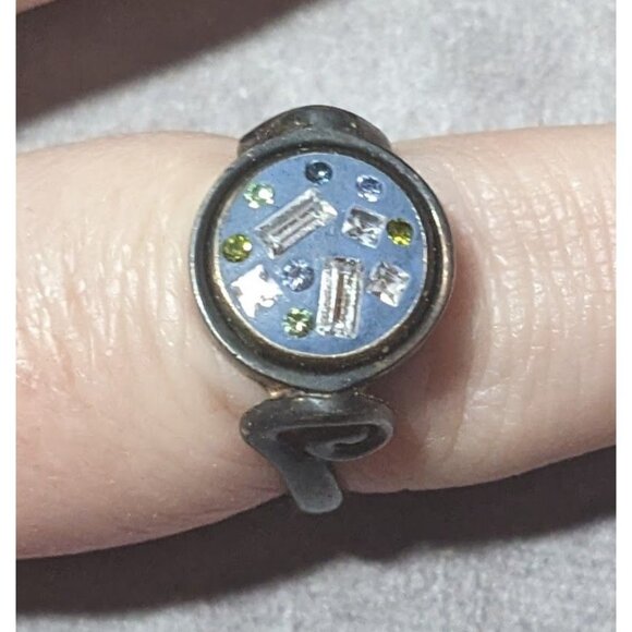 Spooky Gothic Kameleon Sterling Silver Ring with Removeable/Interchangeable Ston - Picture 6 of 16